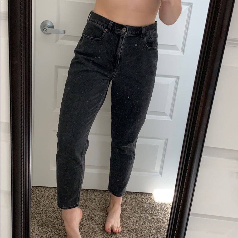 American Eagle Rocker Black Mom Jeans